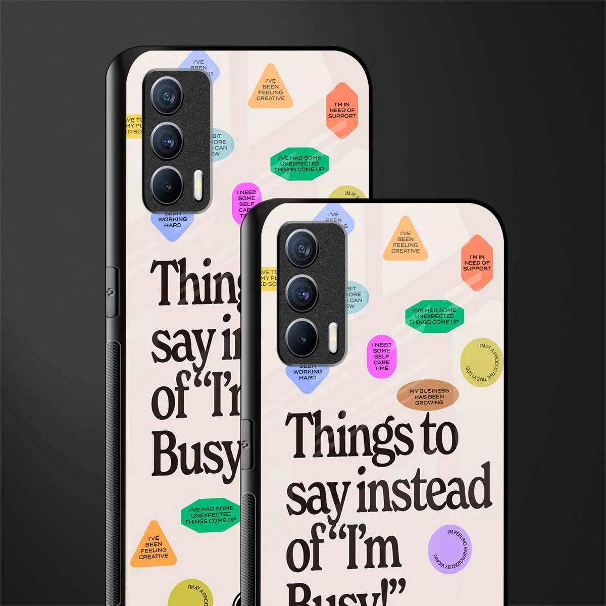 10 Things To Say Phone Case for Realme X7 | Glass Case