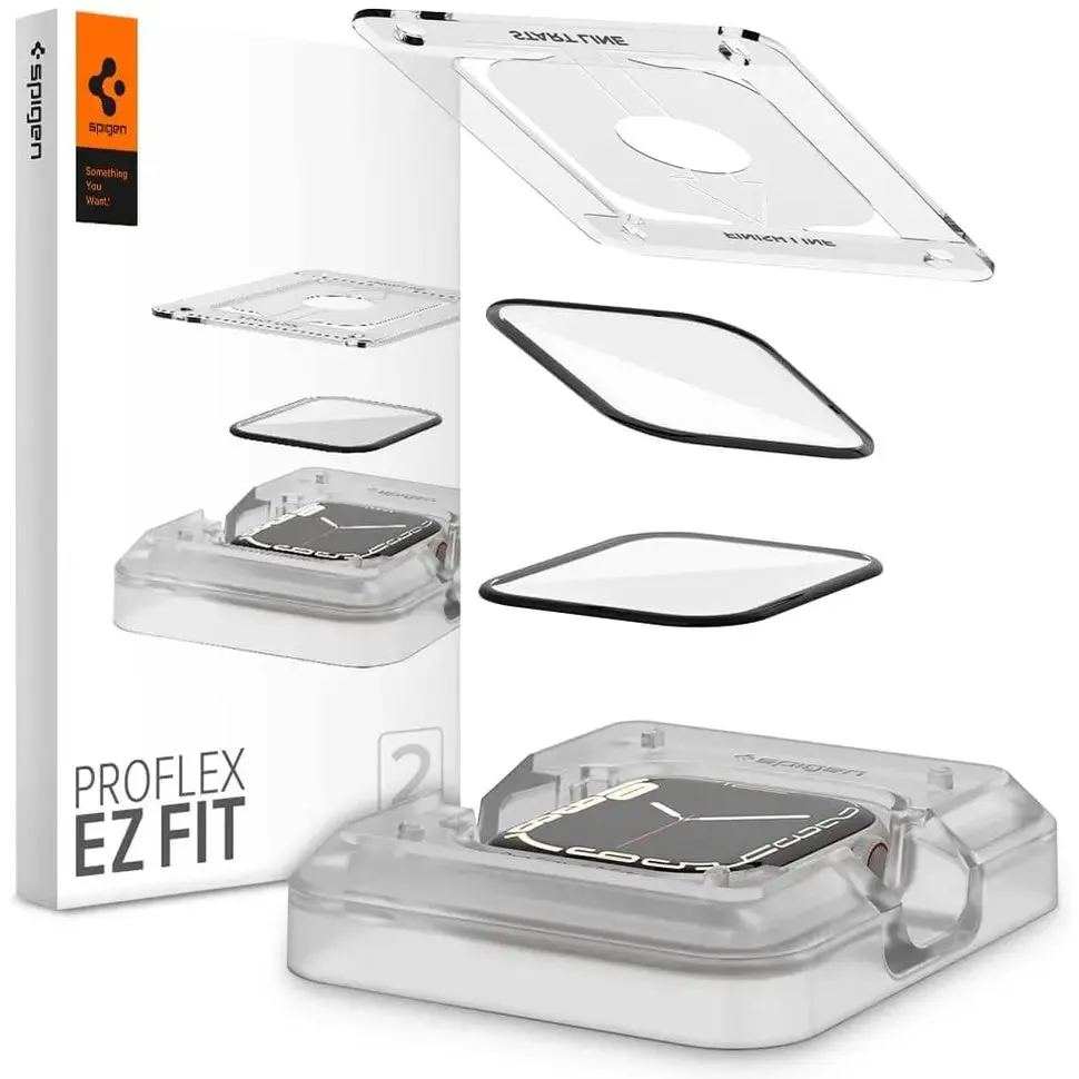 [2 Pack] Apple Watch Screen Protector Series (45mm) ProFlex EZ Fit