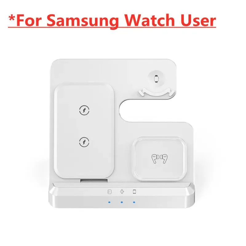 3 In 1 Wireless Charger Stand Pad For iPhone 15 14 13 Samsung S22 S21 Galaxy Watch 5 4 3 Active Buds Fast Charging Dock Station