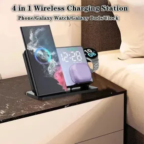 3 in 1 Wireless Charger Stand with Alarm Clock