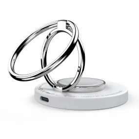 3in1 Magsafe Double Ring Stand Charger White [MAG-3MCDRS-WH]