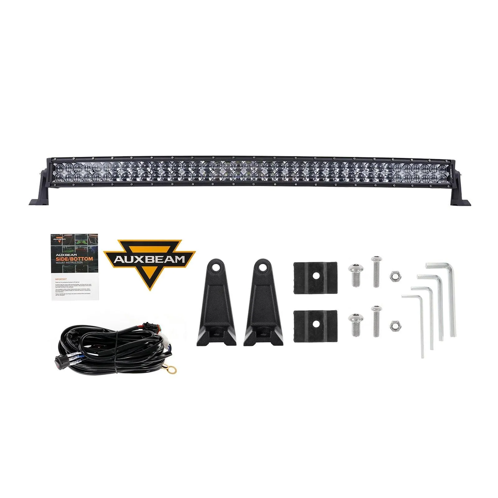 42 Inch 5D Series Curved LED Light Bar   42" Curved LED Light Bar Windshield Mount Brackets