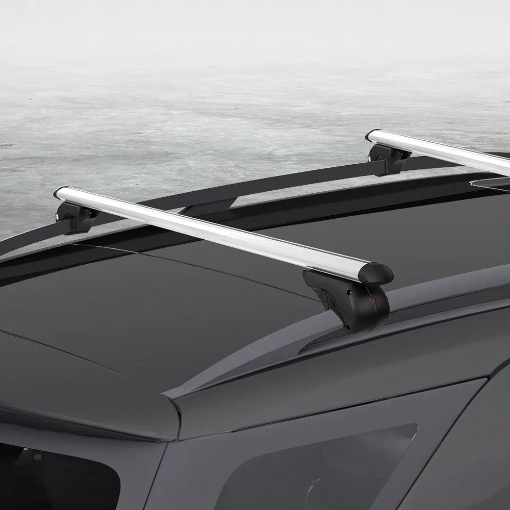 90kg Universal Adjustable Car Roof Racks Alu. Cross Bars - Silver