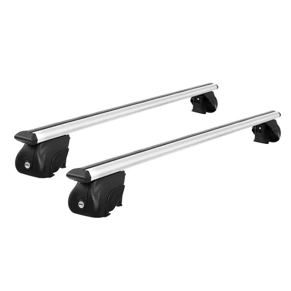 Adjustable Aluminium Car Roof Racks 126cm - Universal Aerodynamic Holder by Upgraded