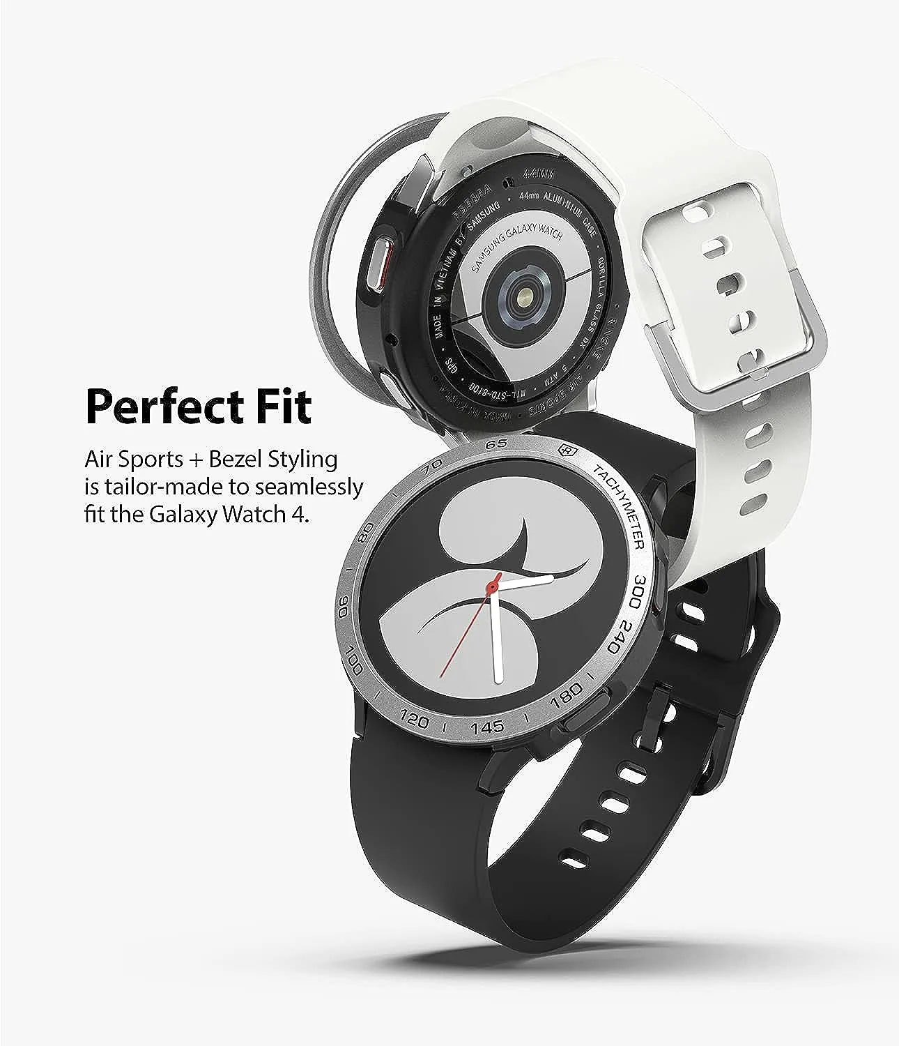 [Air Sports   Bezel Styling] Compatible with Samsung Galaxy Watch 4 40mm - Black / 10