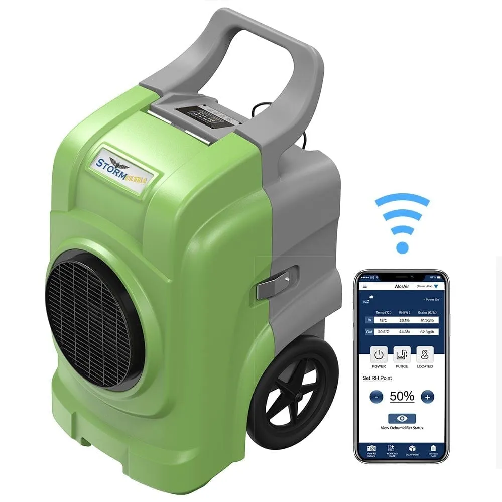 AlorAir® 270 Pints Smart Wi-Fi Commercial Dehumidifiers with Pump & Drain Hose for Large Room or Basements | Storm Elite