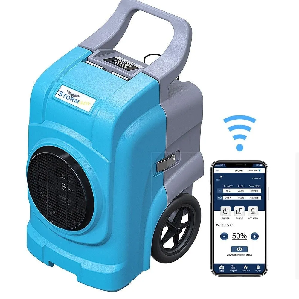 AlorAir® 270 Pints Smart Wi-Fi Commercial Dehumidifiers with Pump & Drain Hose for Large Room or Basements | Storm Elite