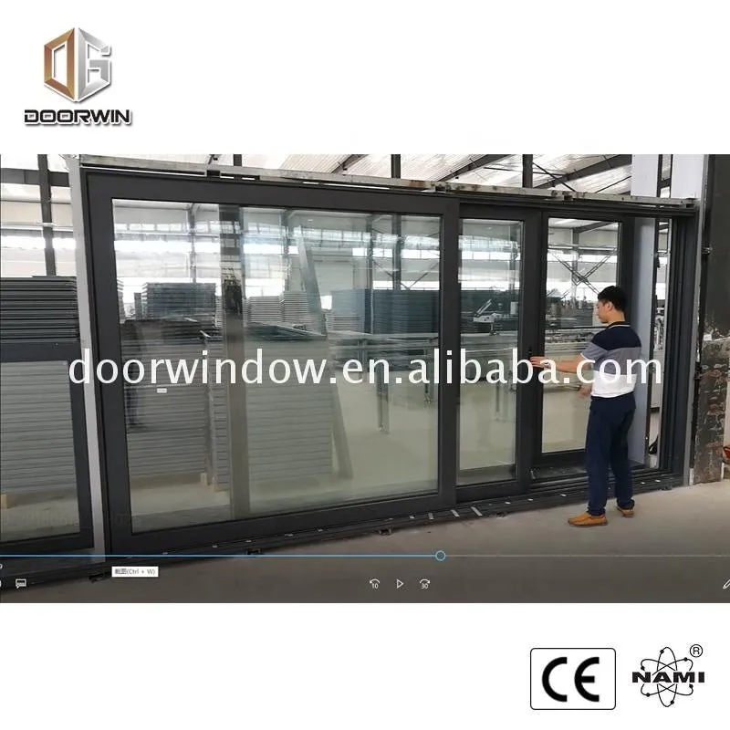 Aluminum door with parts jamb and glass handles