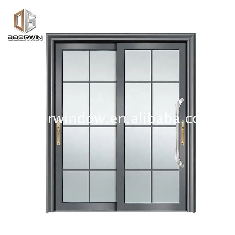 Aluminum door with parts jamb and glass handles