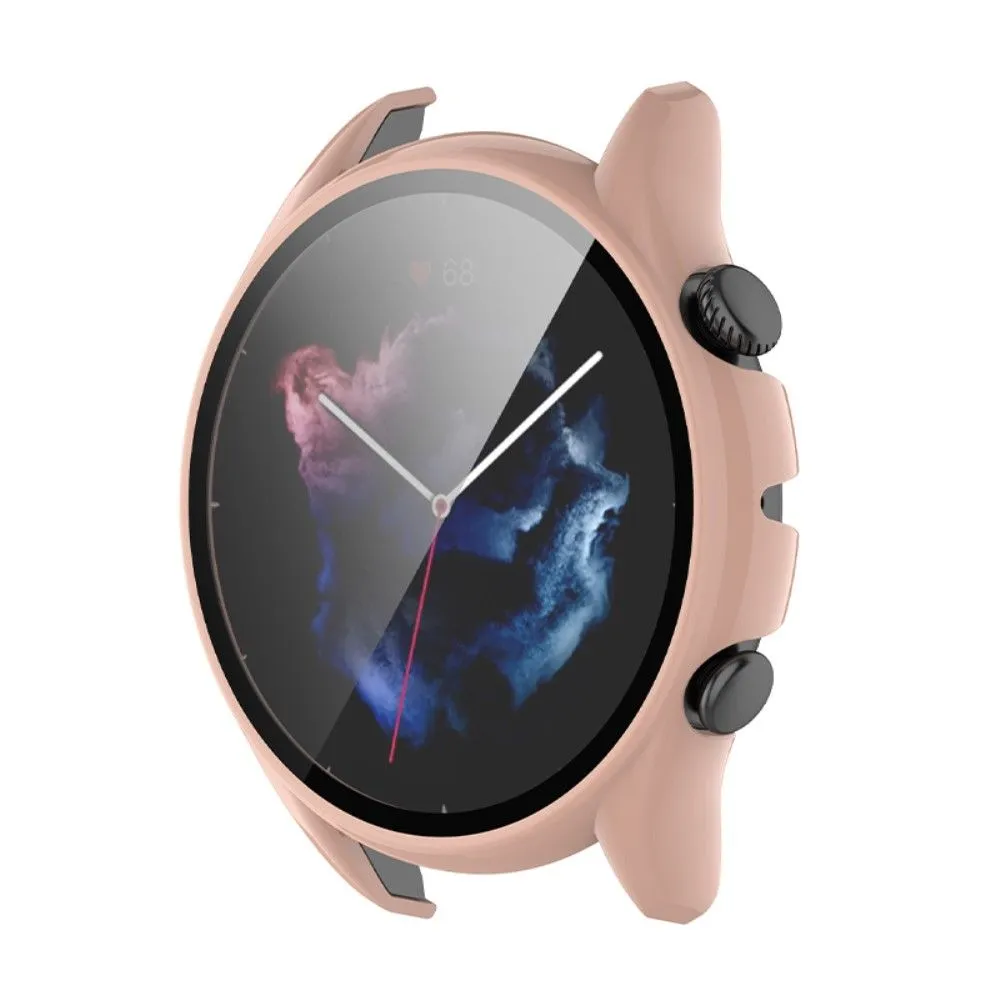 Amazfit GTR 3 / 3 Pro protective cover with tempered glass - Pink