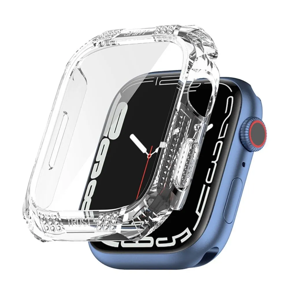 Apple Watch (41mm) rhinestone protective cover with tempered glass - Transparent