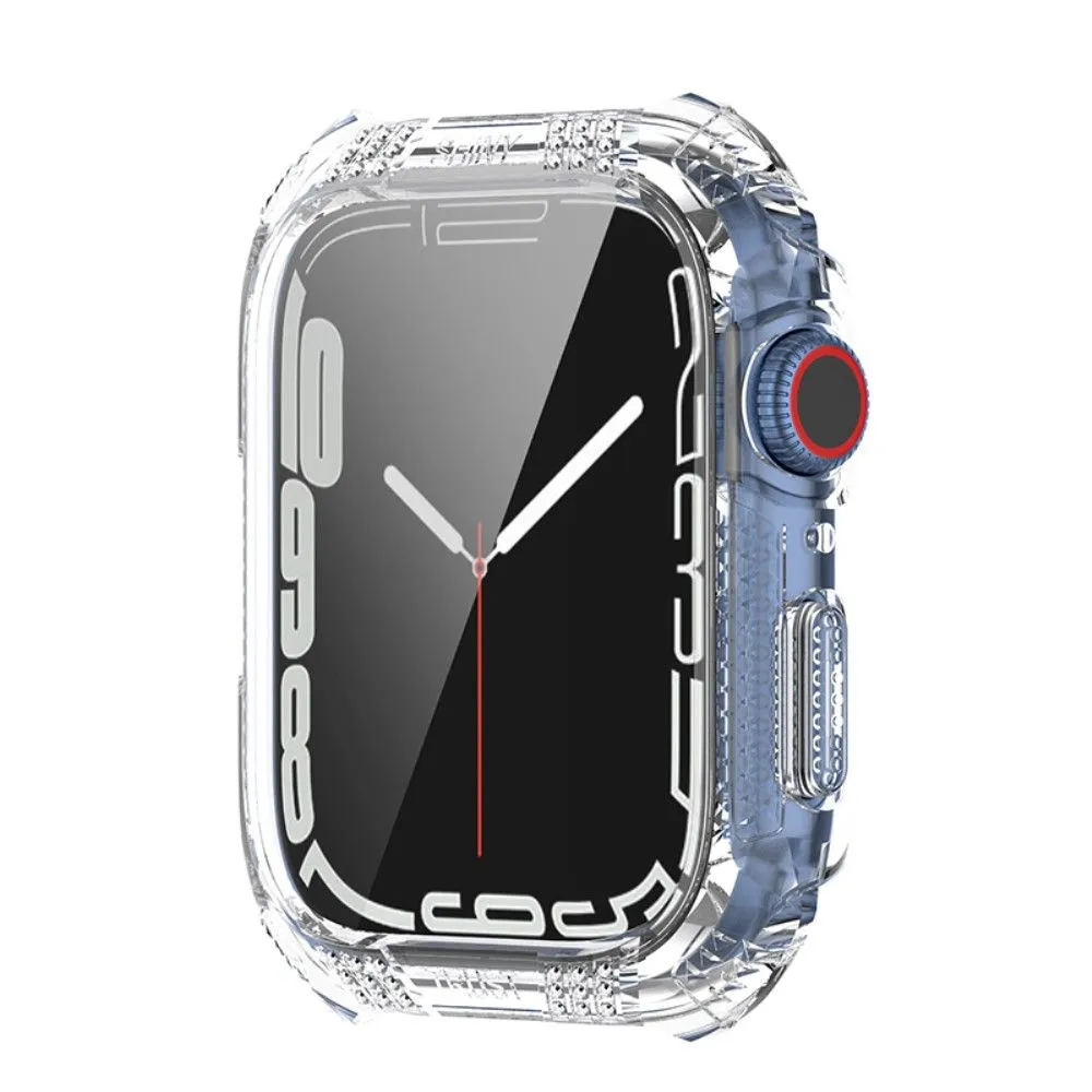 Apple Watch (41mm) rhinestone protective cover with tempered glass - Transparent