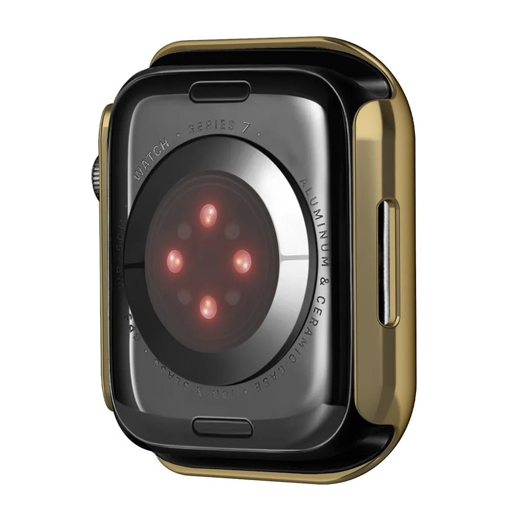 Apple Watch (45mm) electroplating cover with tempered glass - Gold