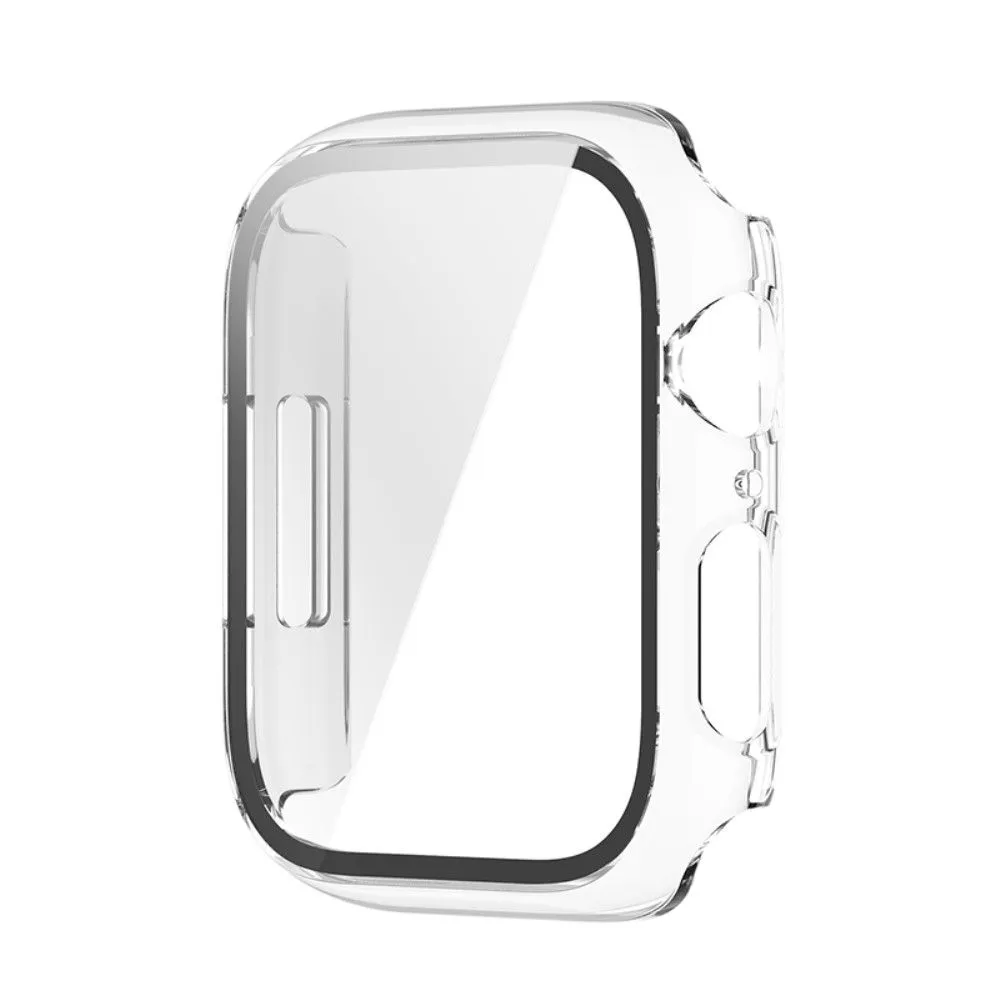 Apple Watch (45mm) protective cover   tempered glass screen protector - Transparent White