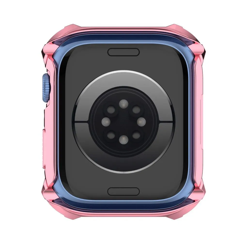 Apple Watch (45mm) rhinestone adorned cover with tempered glass screen protector - Pink