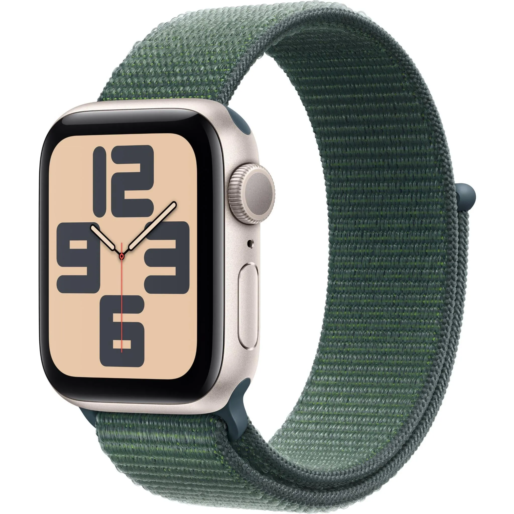 Apple Watch SE  40mm Starlight Aluminium Case GPS Sport Loop (Lake Green) [2024]