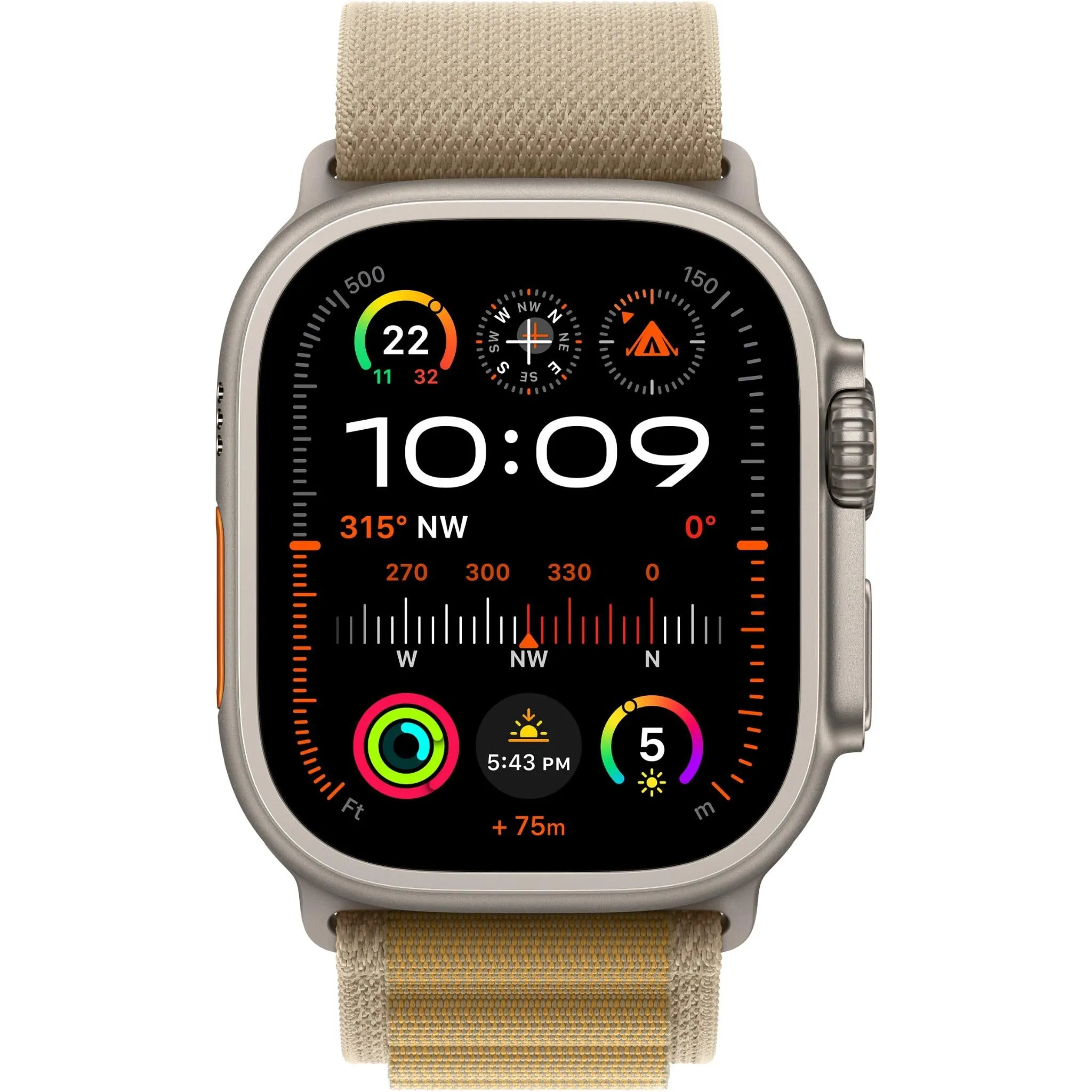 Apple Watch Ultra 2  49mm Natural Titanium Case GPS   Cellular Alpine Loop (Tan) [Large]