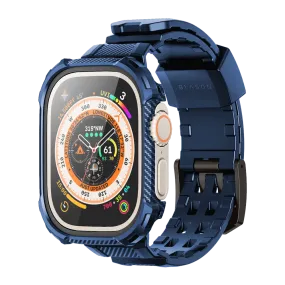 Apple Watch Ultra 49mm Armorbox Case with Tempered Glass Screen Protectors  - Dark Blue