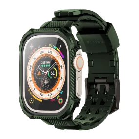 Apple Watch Ultra 49mm Armorbox Case with Tempered Glass Screen Protectors  - Dark Green