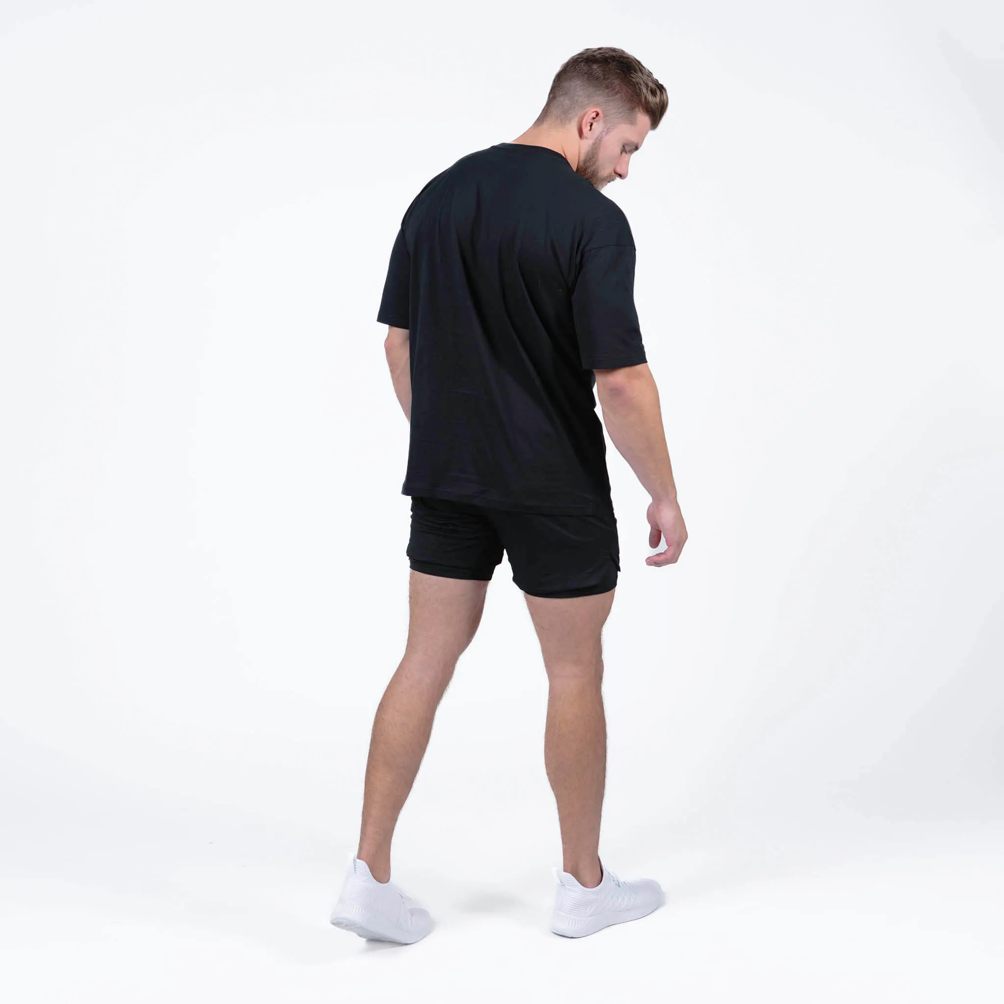 Ascend Box Tee - Black/White