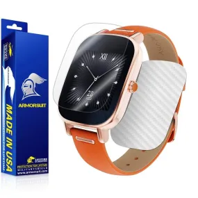 ASUS ZenWatch 2 1.45 Screen Protector   White Carbon Fiber Skin