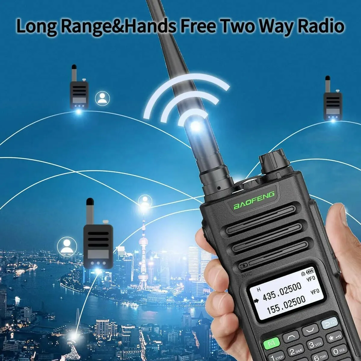 Baofeng UV 13 PRO V1 Walkie Talkie High Power 16 KM Long Range USB Charger 999CH Two Way Radio Dual Band UHF VHF UV 5R Radio