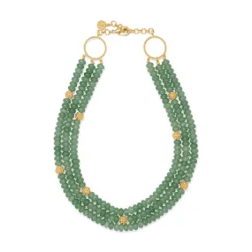 Berry & Bead Triple Strand Necklace, 18" 2" - Meadow Jade