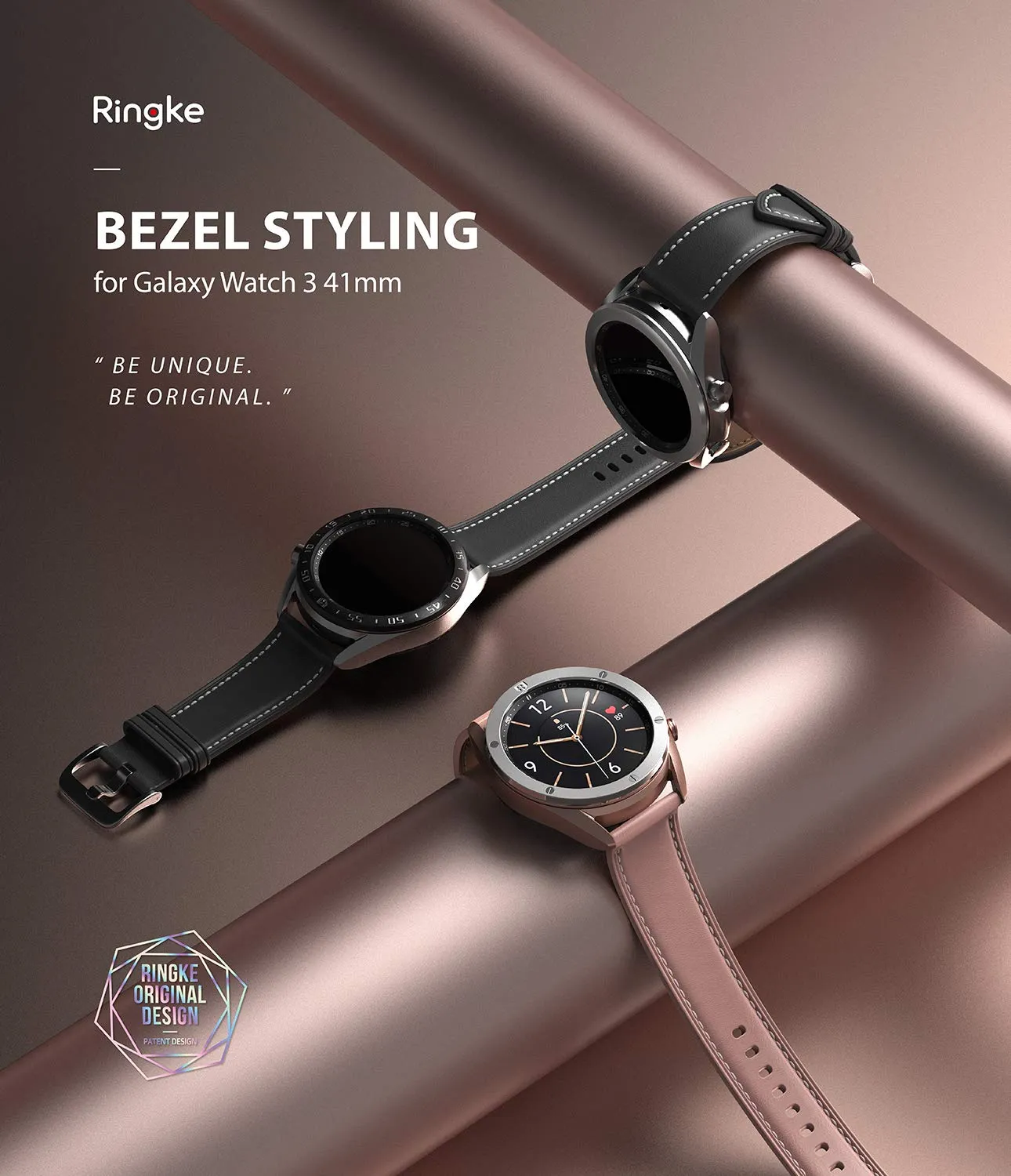 Bezel Styling for Galaxy Watch 3 41mm - Black [41-10] [Stainless Steel]