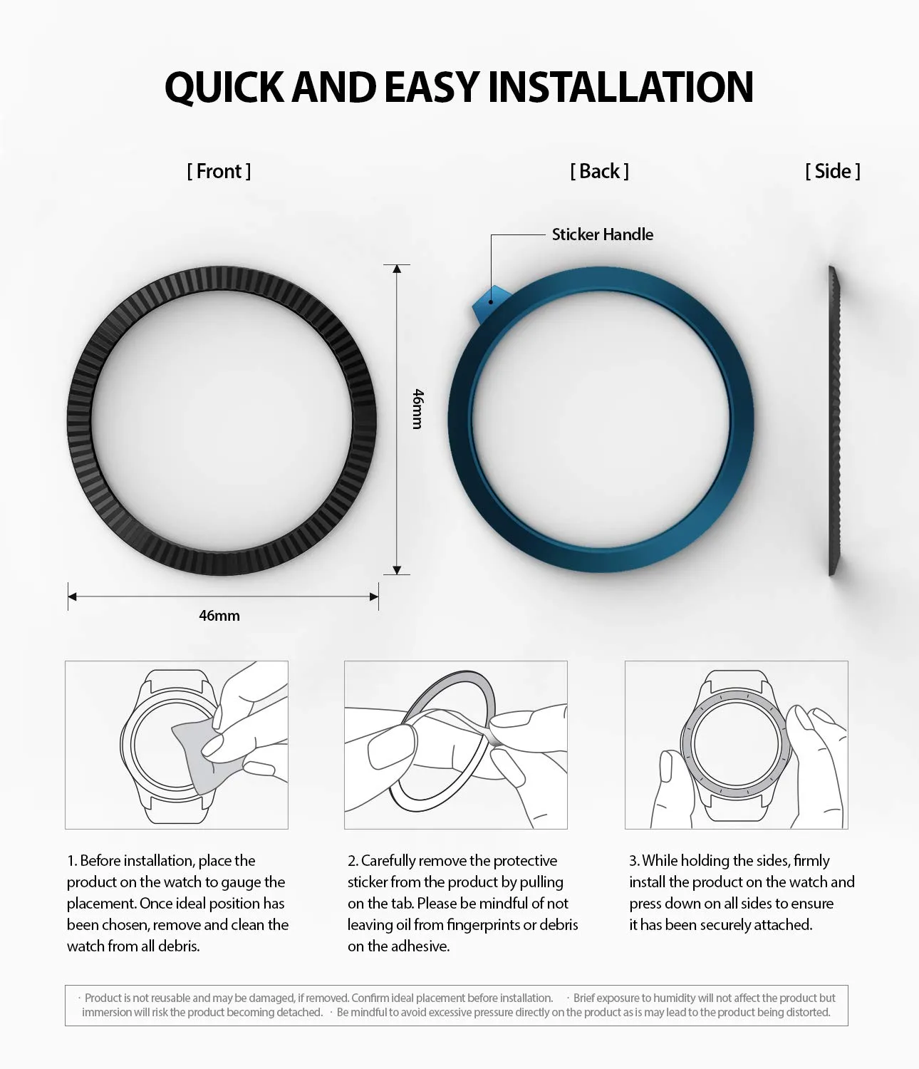 Bezel Styling for Galaxy Watch 46mm / Galaxy Gear S3 Frontier -  GW-46-05