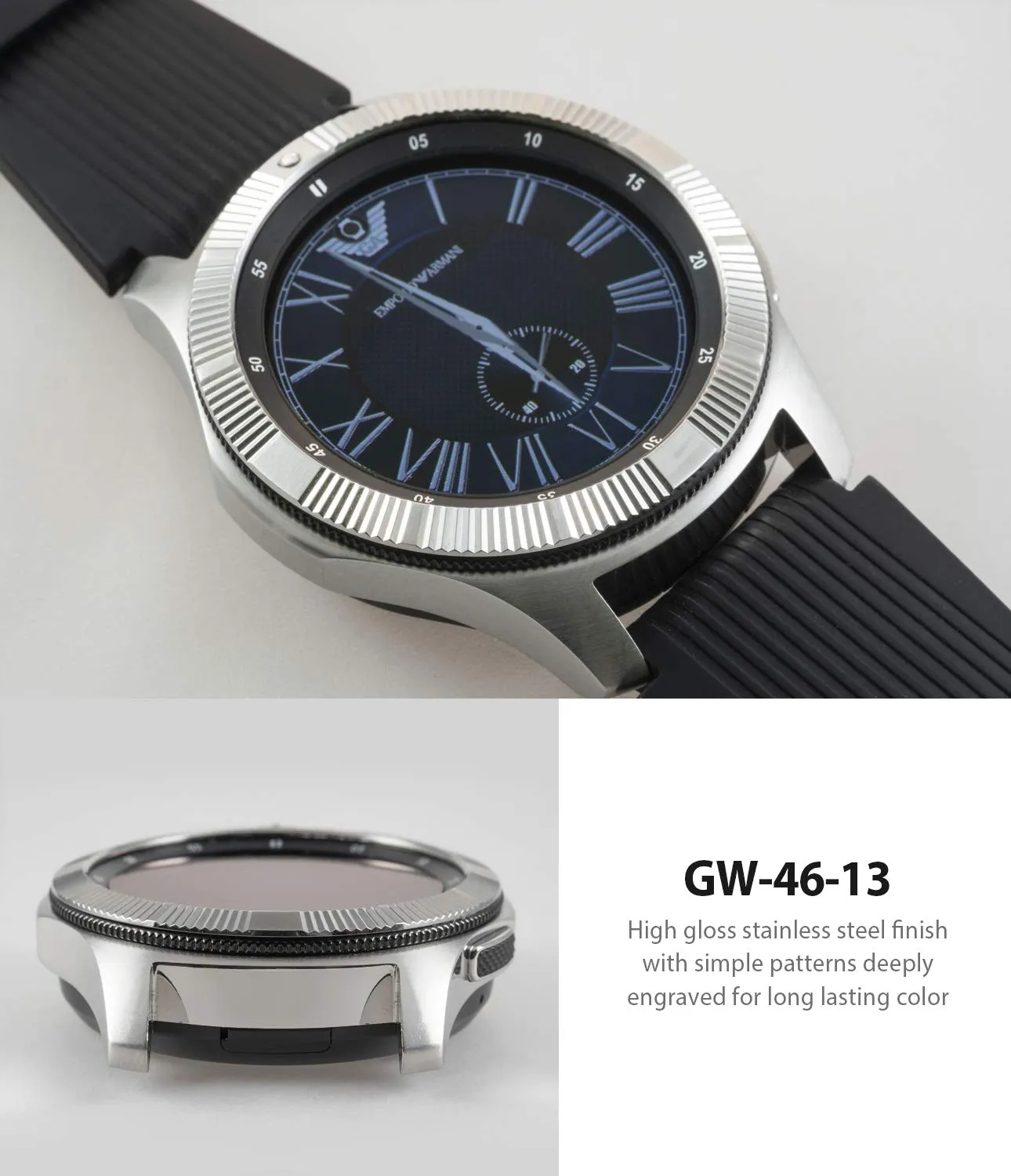 Bezel Styling for Galaxy Watch 46mm / Galaxy Gear S3 Frontier - [Stainless Steel]