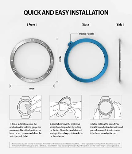 Bezel Styling for Galaxy Watch 46mm / Galaxy Gear S3 Frontier - [Stainless Steel]