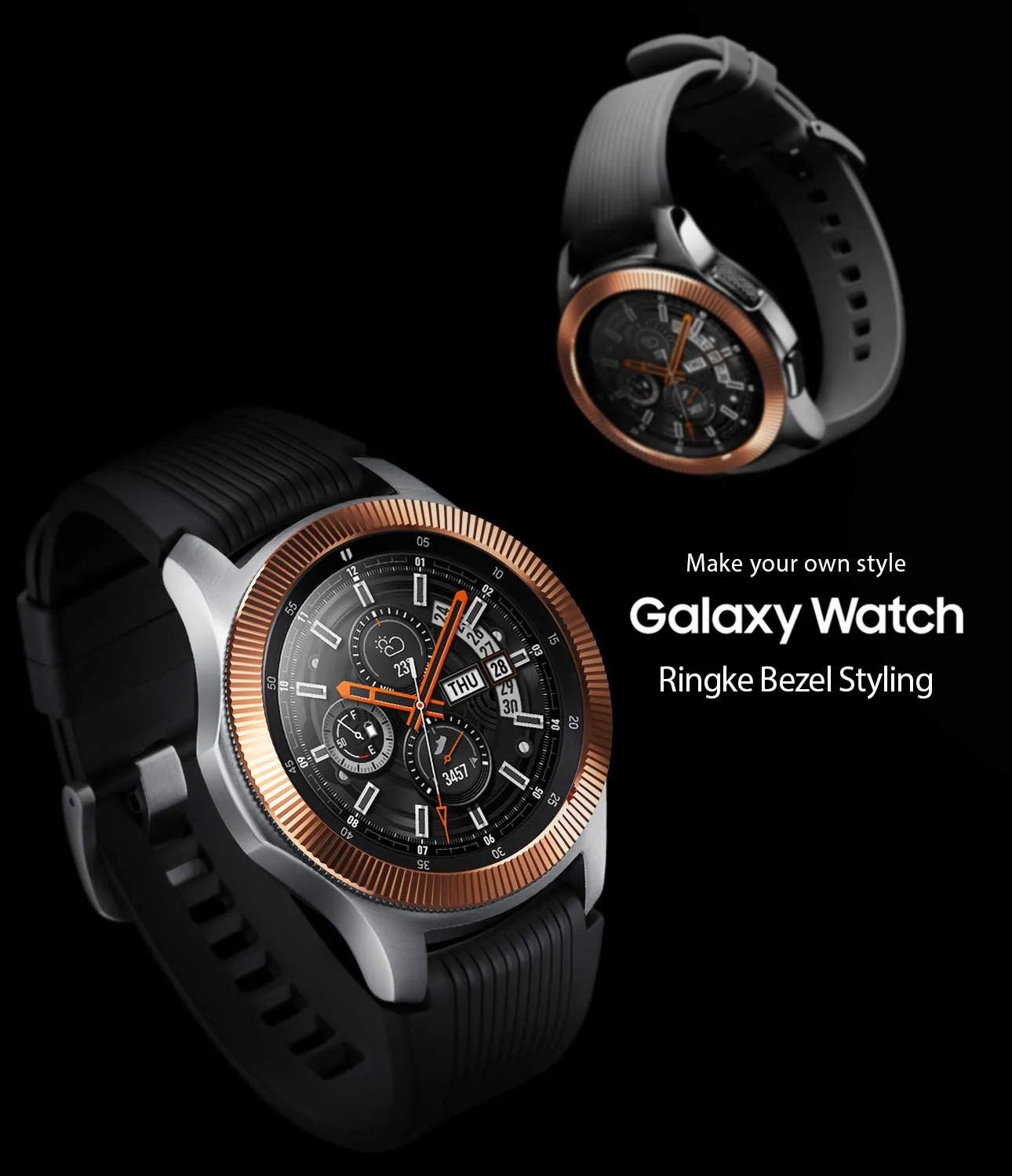 Bezel Styling for Galaxy Watch 46mm / Galaxy Gear S3 Frontier - [Stainless Steel]