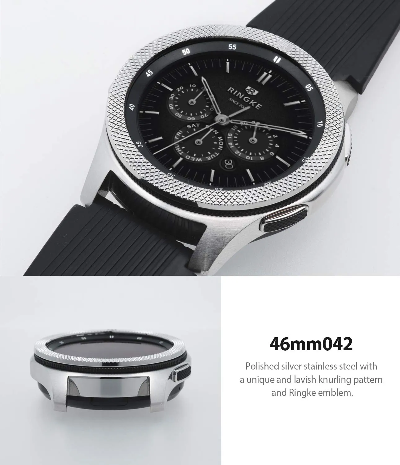 Bezel Styling for Galaxy Watch 46mm / Galaxy Gear S3 Frontier - [Stainless Steel]