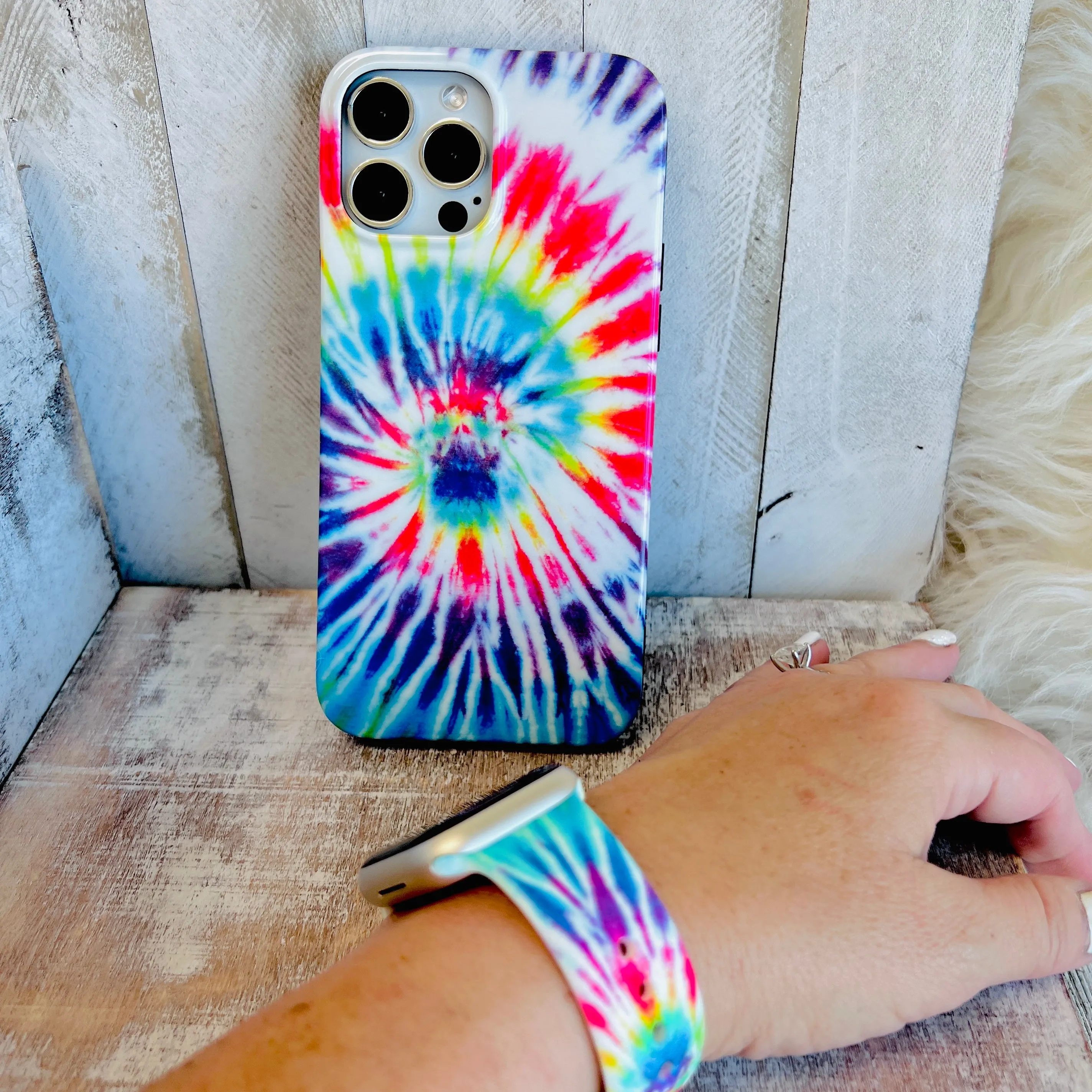 Blue Tie Dye Phone Case For iPhone