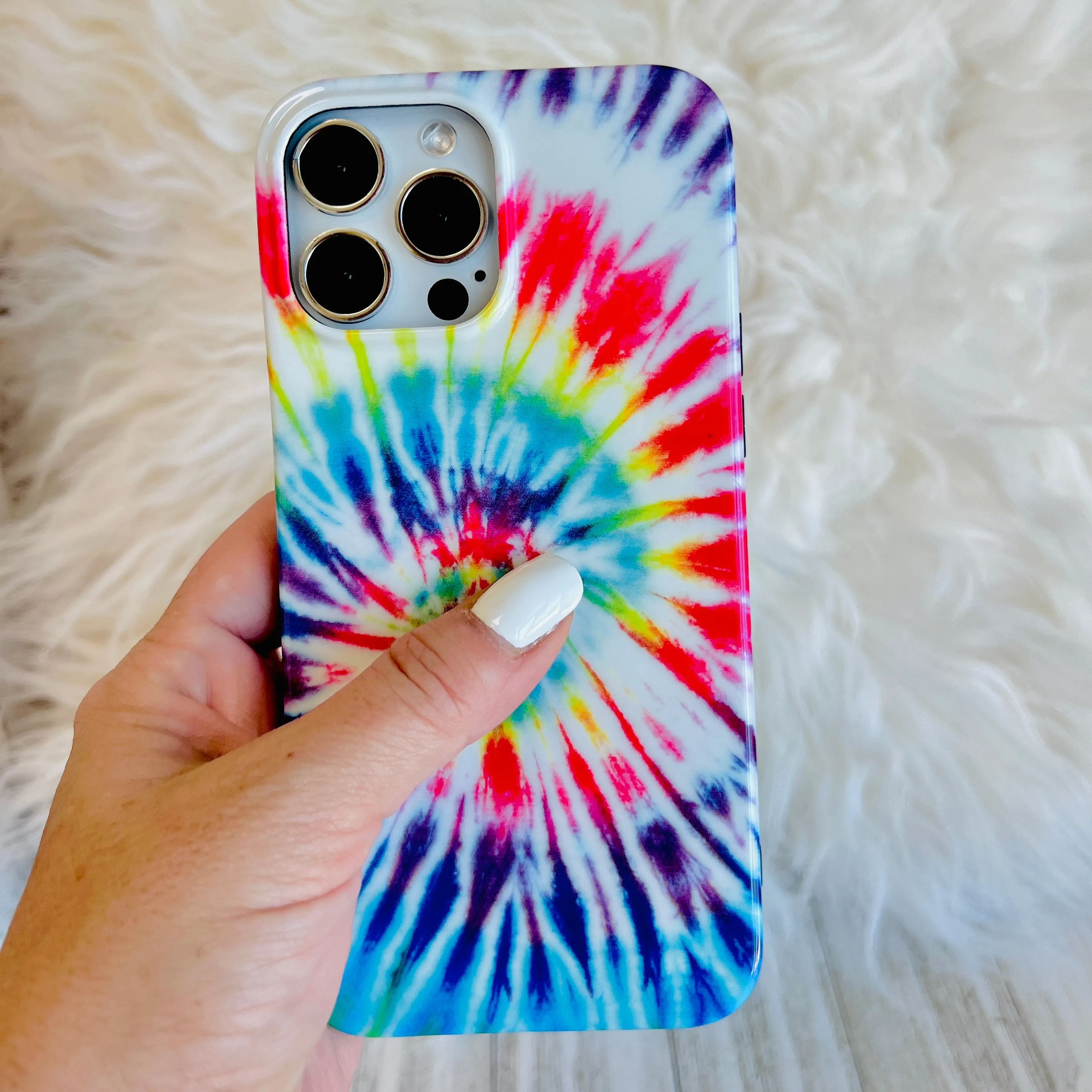 Blue Tie Dye Phone Case For iPhone