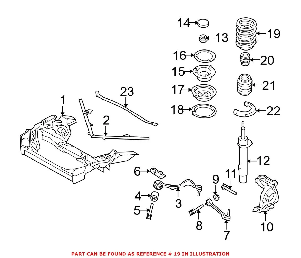 BMW Coil Spring – Front (w/ Sport Suspension) 31336767378