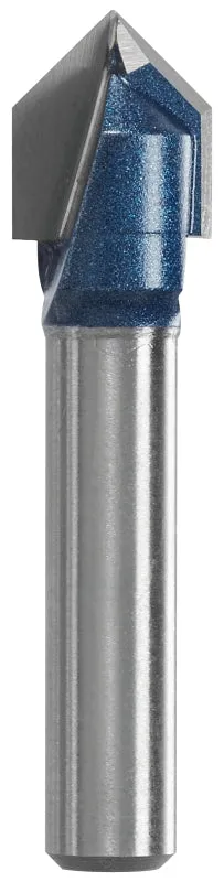 Bosch 84300MC Router Bit, 3/8 in Dia Cutter, 7/16 in L Cutting, 1-5/8 in OAL, 1/4 in Dia Shank, 2-Cutter, Steel :CD: QUANTITY: 1