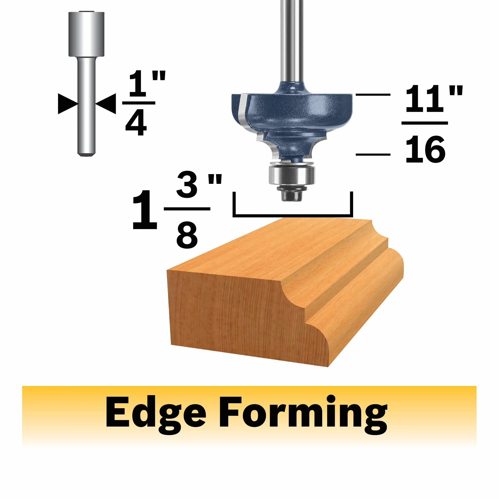 BOSCH 85604MC 1-3/8 In. x 11/16 In. Carbide-Tipped Cove and Bead Router Bit