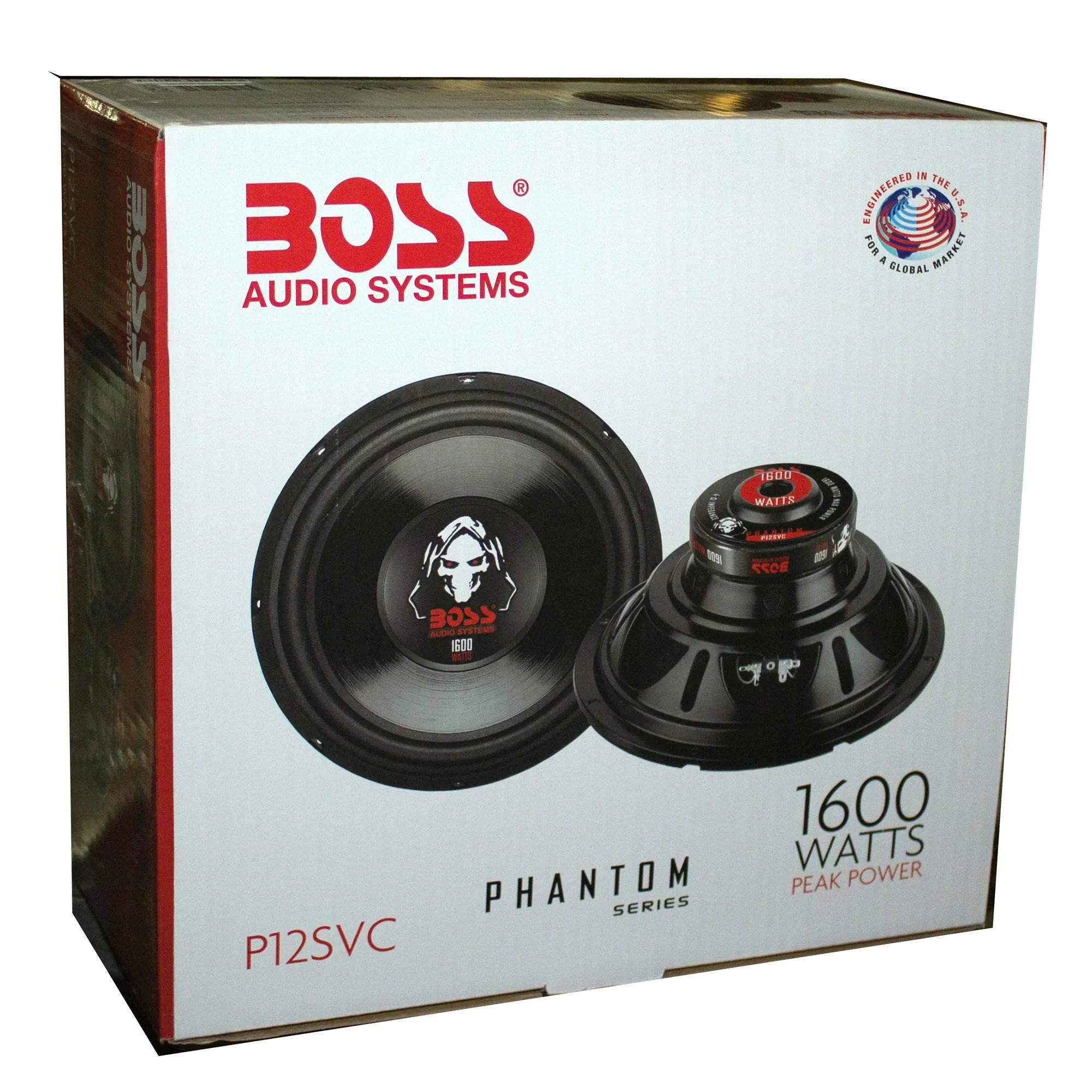 Boss Audio P12SVC Phantom 12" 1600W 4 Ohm SVC Car Audio Power Stereo Subwoofer