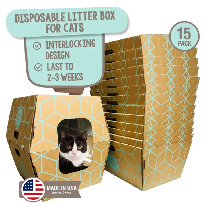 Cats Desire Disposable Litter Box (15 PC) 8.5 inches tall each tray