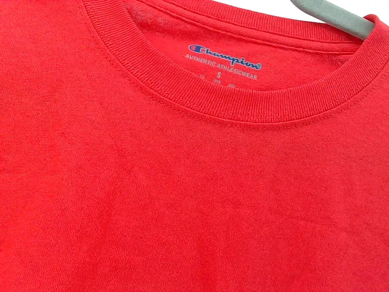 Champion Men's Small Red Long Sleeve Casual T-Shirt