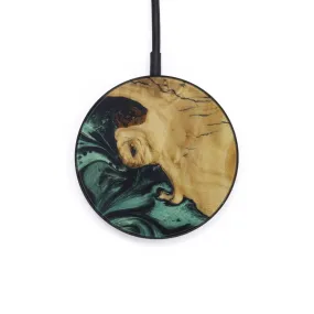 Circle Wood Resin Wireless Charger - Djordje (Dark Green, 588148)