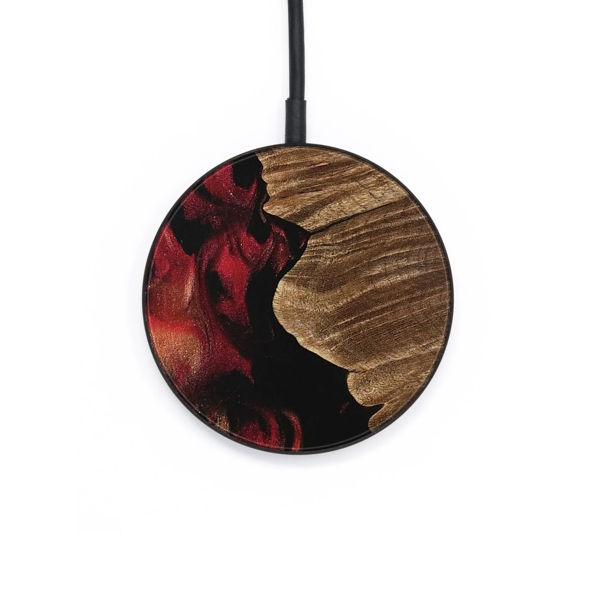 Circle Wood Wireless Charger - Dollye (Red, 734833)