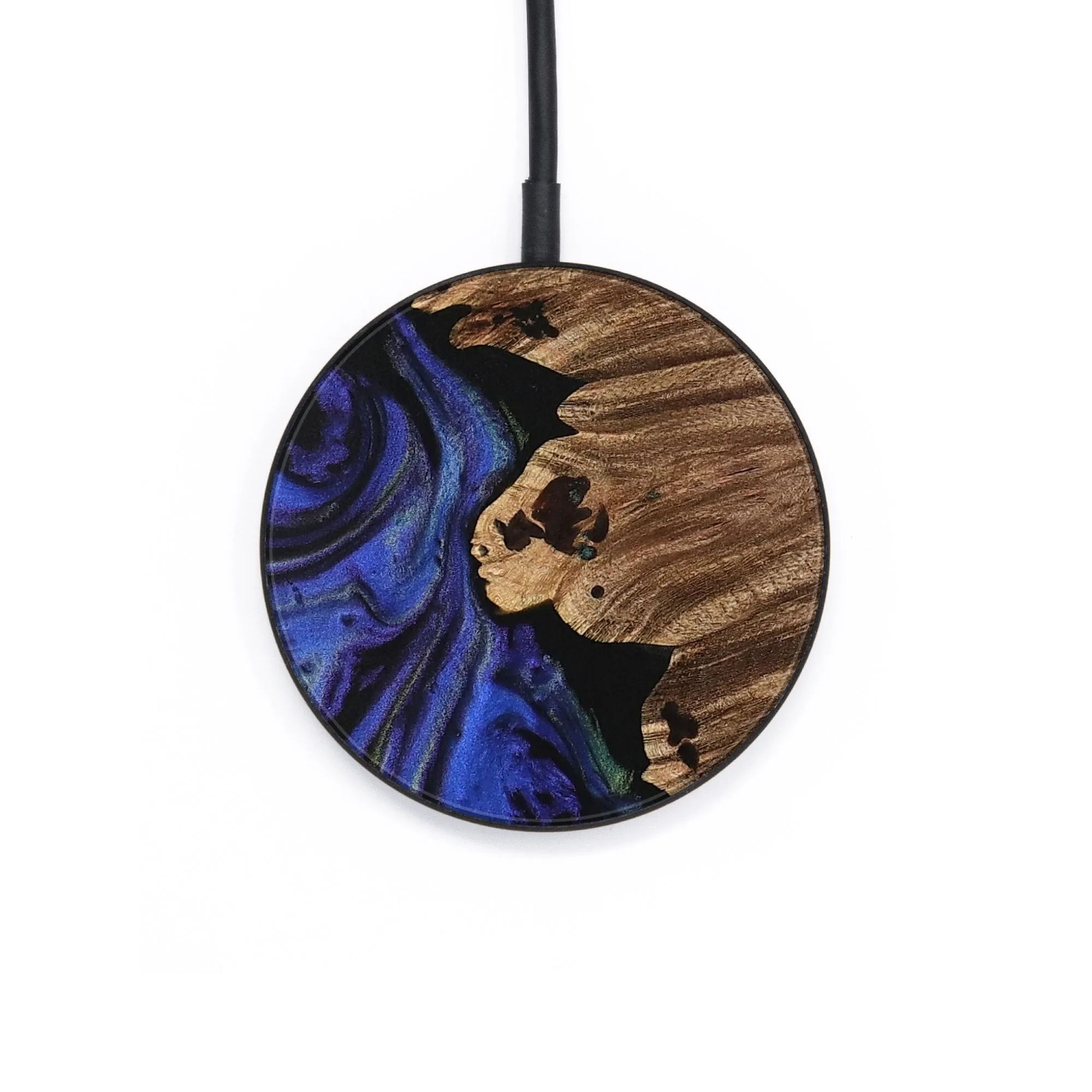 Circle Wood Wireless Charger - Tilly (Blue, 733753)