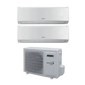 Climatizzatore Condizionatore Aermec Dual Split Inverter Serie SLG 9 12 con MLG420 R-32 Wi-Fi Optional 9000 12000