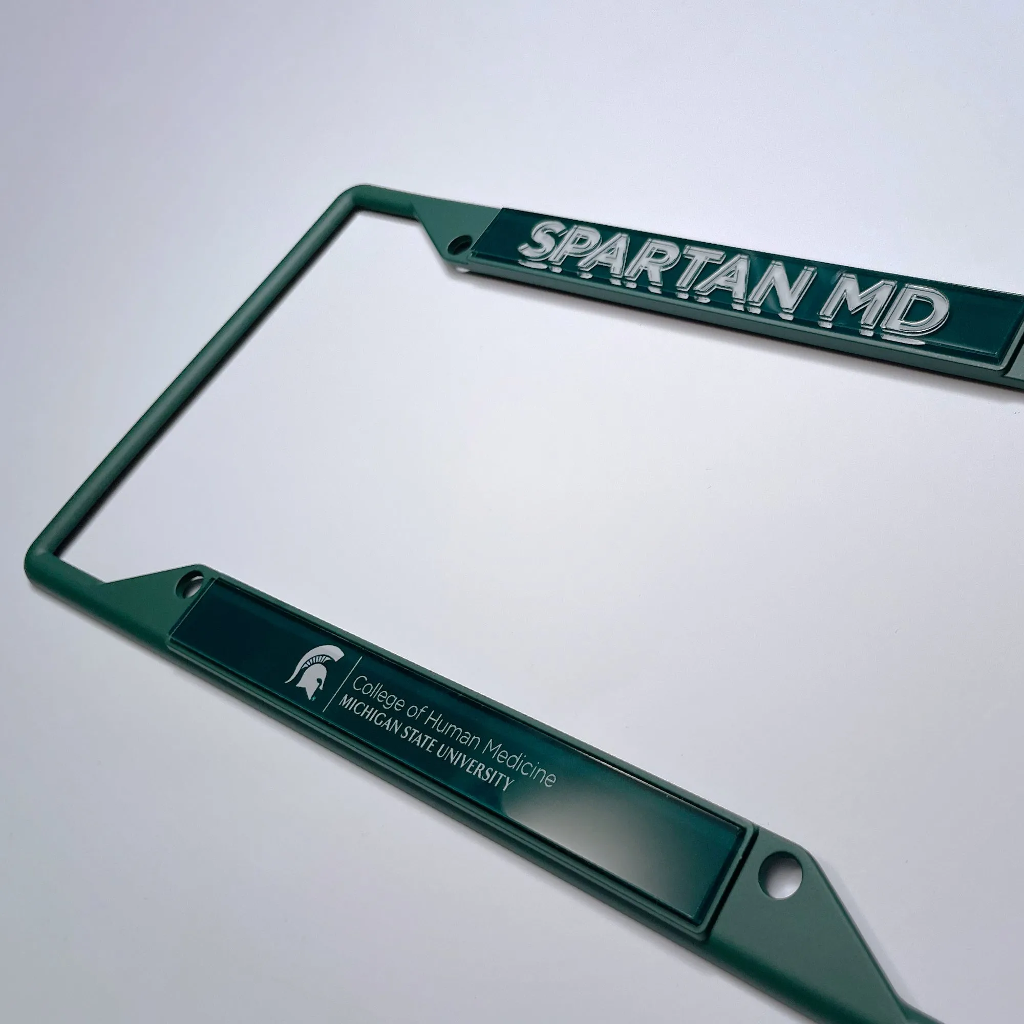 College of Human Medicine Spartan MD Green License Plate Frame