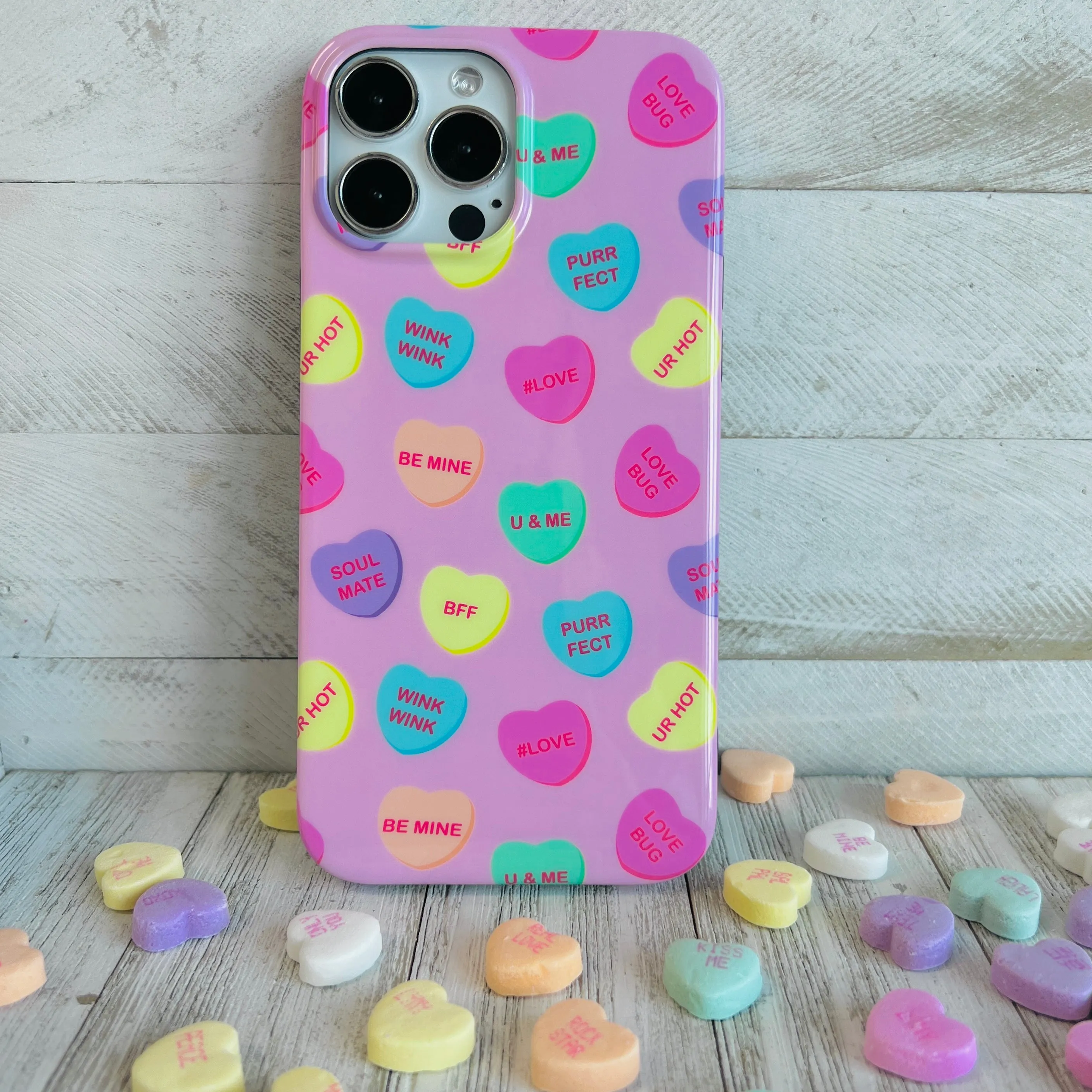 Conversation Hearts Phone Case For iPhone