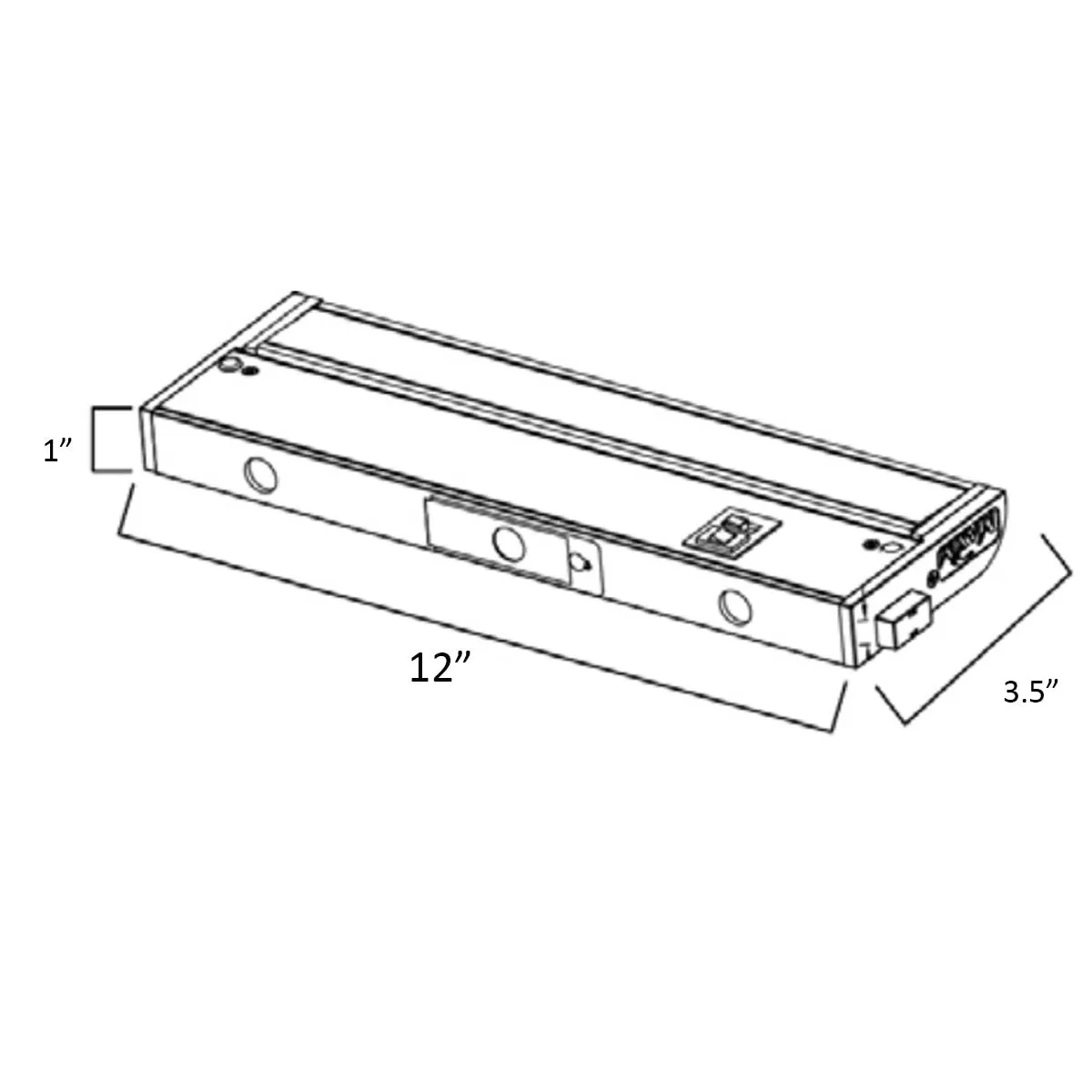 CounterMax 5K 12 Inch LED Under Cabinet Light, 2700K to 5000K, 720 Lumens, 120V, Nickel