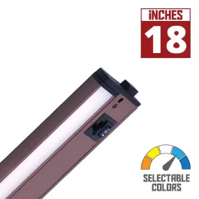 CounterMax 5K 18 Inch LED Under Cabinet Light, 2700K to 5000K, 1200 Lumens, 120V, Bronze