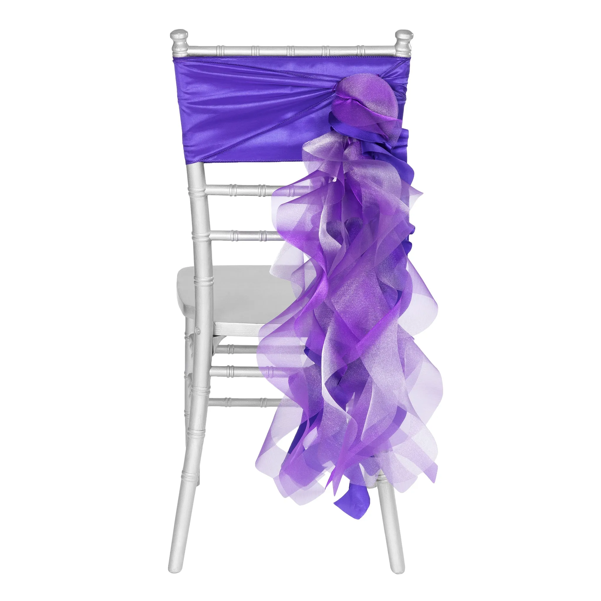 Curly Willow Chair Sash - Purple